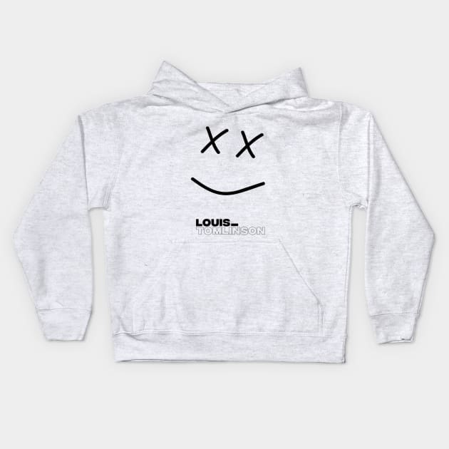 Louis Tomlinson Smiley Face Kids Hoodie by fueledbyclique